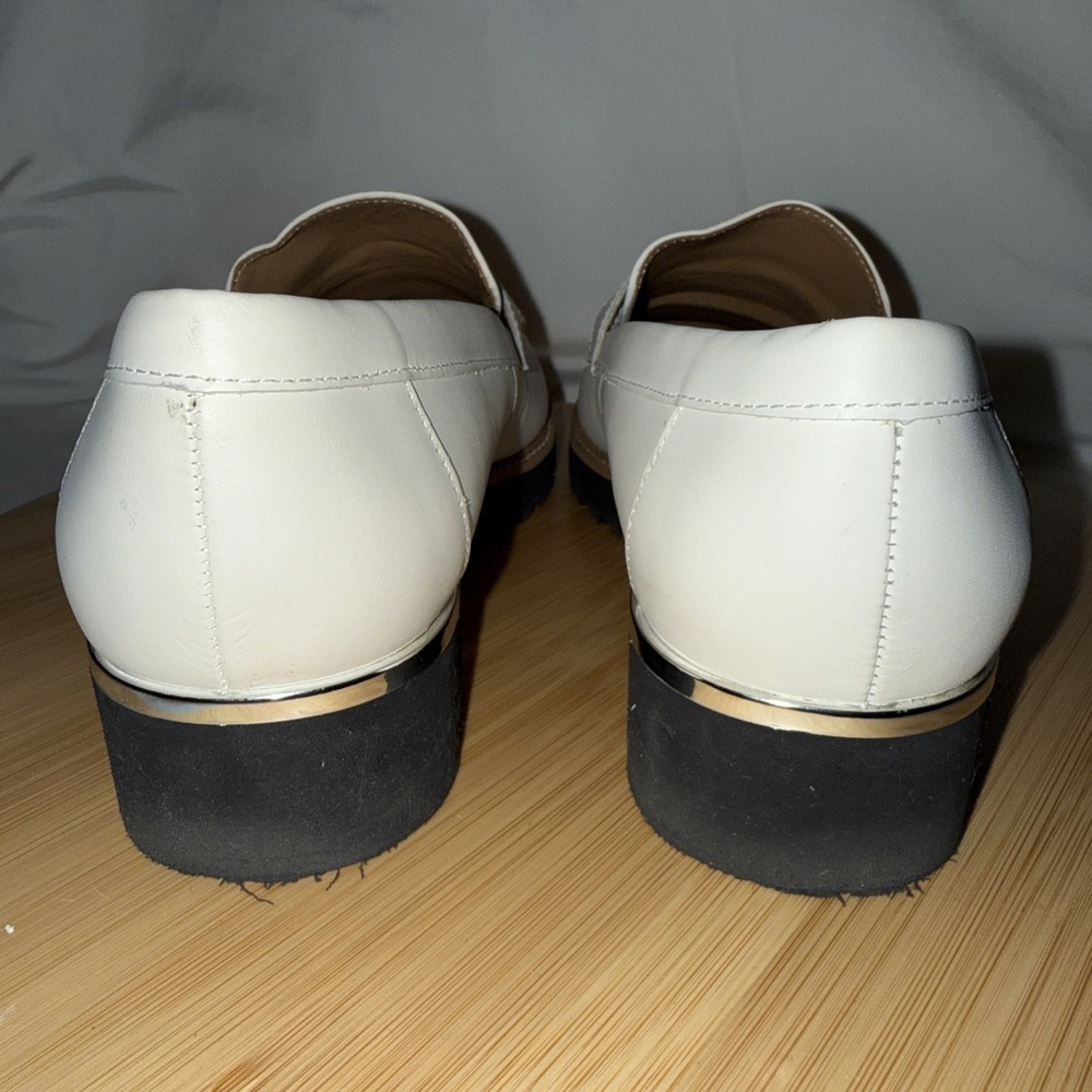 Franco sarto Carolyn White Tassel loafer slip on chunky 7.5 M Business Women - Picture 4 of 8